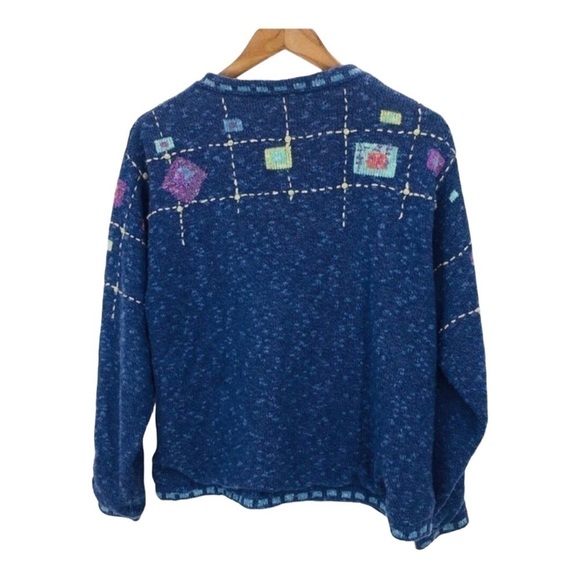 Icelandic DESIGNS Vintage Periwinkle Blue Atlandia Cardigan Sweater Medium - Picture 2 of 10